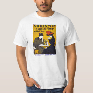 Camiseta Afiche de Absinthe Vintage restaurado