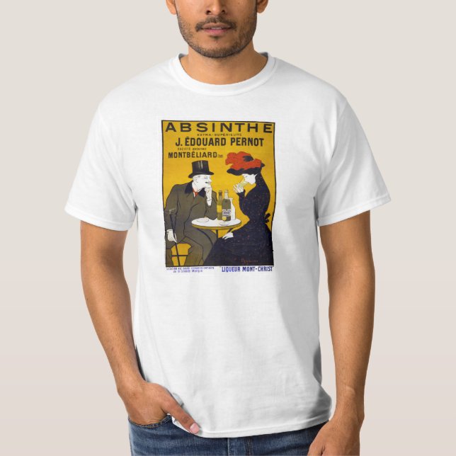 Camiseta Afiche de Absinthe Vintage restaurado (Anverso)