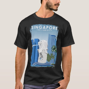 Camiseta Afiche de arte de viajes de la ciudad de los leone