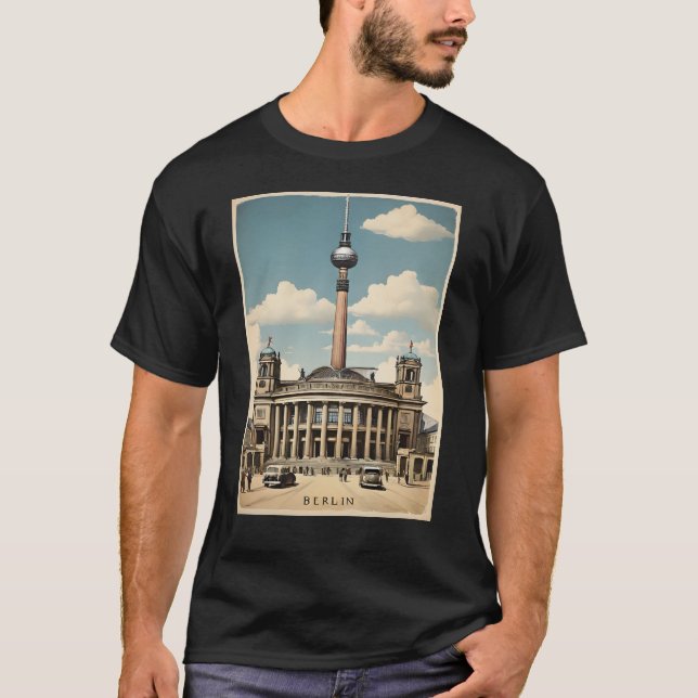 Camiseta Afiche de Berlín vintage (Anverso)