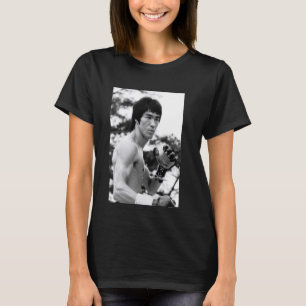 Camiseta Afiche de Bruce Lee On Guard Black & White Vintage