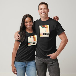Camiseta Afiche de época de la franja retro de 1964