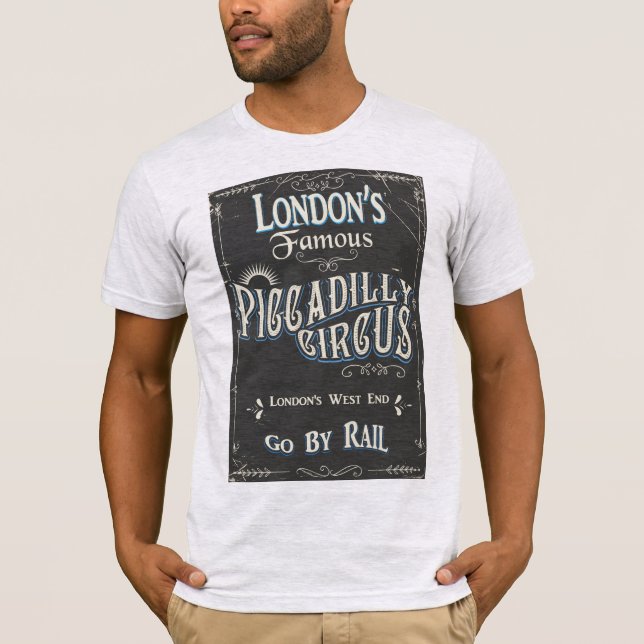 Camiseta Afiche de época de Piccadilly Circus London (Anverso)