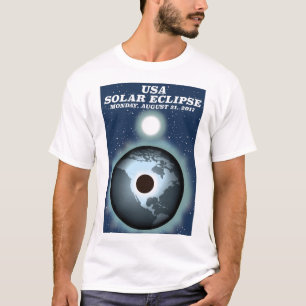 Camiseta Afiche de época del Eclipse Solar de Estados Unido