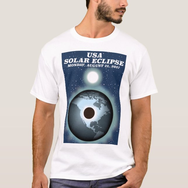 Camiseta Afiche de época del Eclipse Solar de Estados Unido (Anverso)