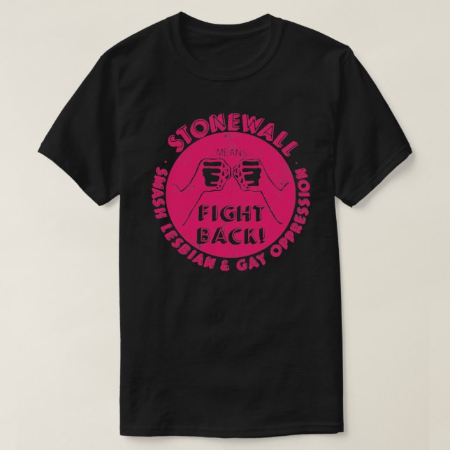 Camiseta Afiche de época del Orgullo Gay Stonewall (Diseño del anverso)