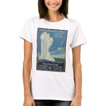 Afiche de época del parque Yellowstone Old Faith