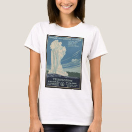 Camiseta Afiche de época del parque Yellowstone Old Faith
