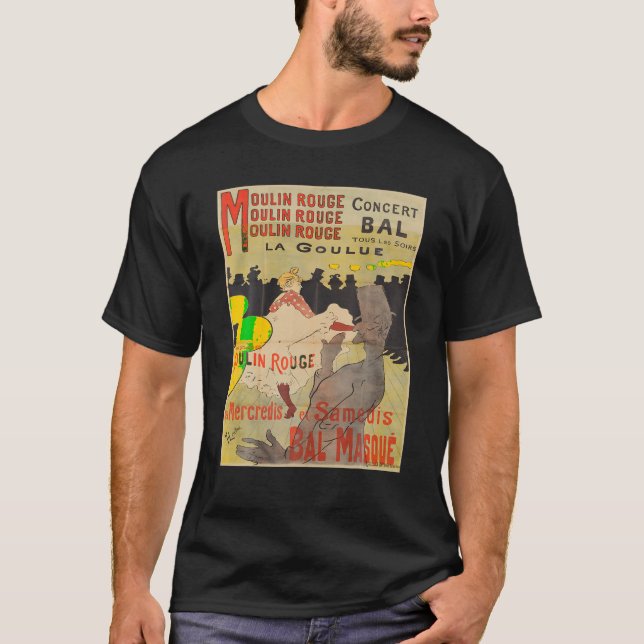 Camiseta Afiche de época Toulouse Lautrec Retro T Shirt (Anverso)