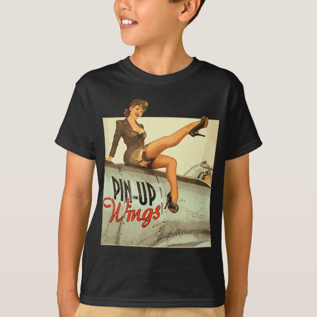 Camiseta Afiche de época WW2 para el Chica de la cuerda flo (Anverso)