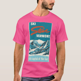 Camiseta Afiche de esquí Stowe Vermont
