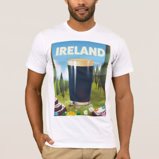 Camiseta Afiche de Irlanda Pint Travel