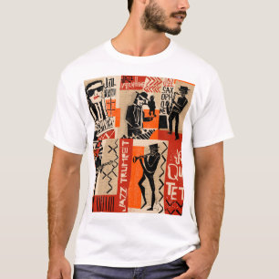 Camiseta Afiche de la banda de jazz Guay Vintage