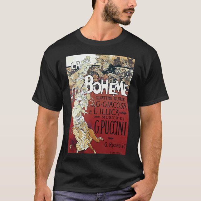 Camiseta Afiche de la época de La Boheme (Anverso)
