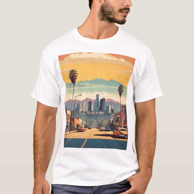 Camiseta Afiche de la época de Los Ángeles (Anverso)