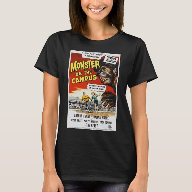Camiseta Afiche de la película de terror (Anverso)