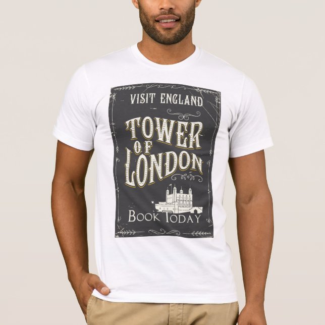 Camiseta Afiche de la Torre de Londres Inglaterra (Anverso)