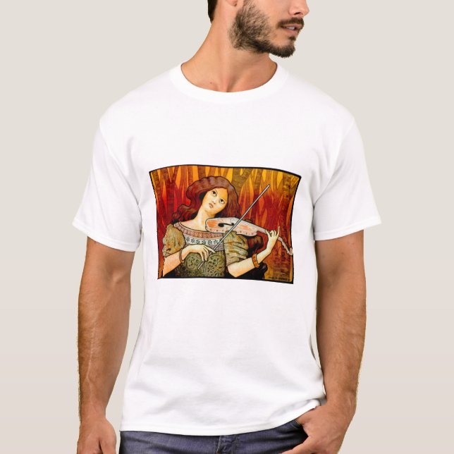 Camiseta Afiche de la Violin de Música de Lecons (Anverso)
