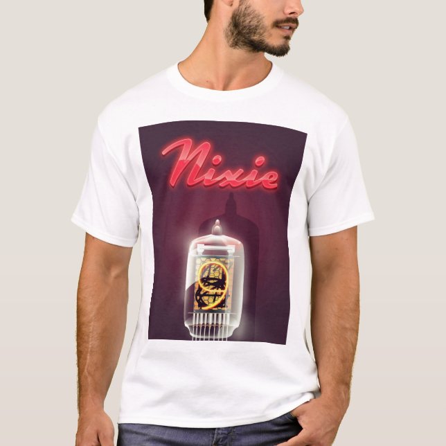 Camiseta Afiche de nixie Tube vintage (Anverso)