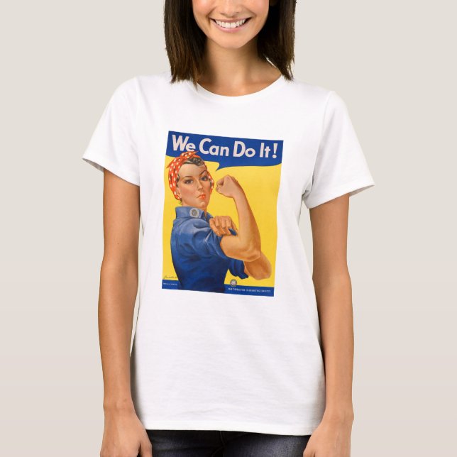 Camiseta Afiche de Rosie the Riveter Vintage (Anverso)