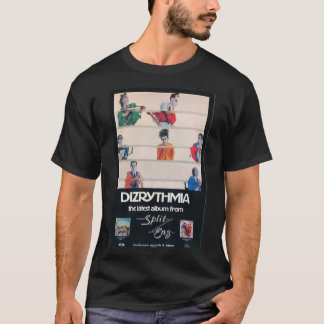 Camiseta Afiche de Split Enz DizrythmiaSticker V-Neck T-Shi