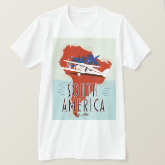 Camiseta Afiche de Sudamérica por viaje aéreo