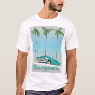 Camiseta Afiche de viaje al estilo de Sarasota Florida Vint