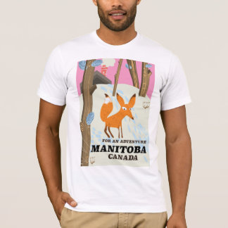Camiseta Afiche de viaje al estilo vintage de Manitoba Cana