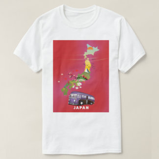 Camiseta Afiche de viaje al Ilustracion de Japón.