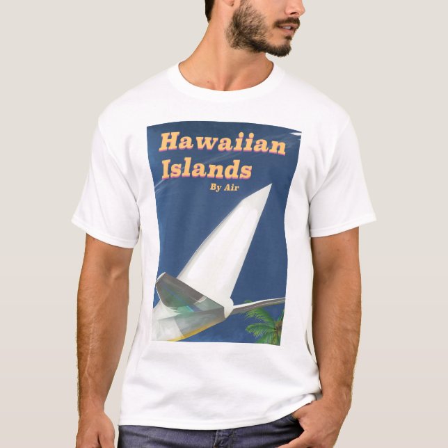 Camiseta Afiche de viaje comercial de las Islas Hawái (Anverso)