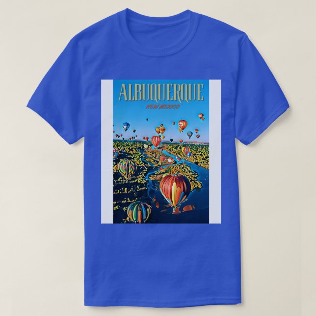 Camiseta Afiche de viaje de Albuquerque Nuevo México (Diseño del anverso)