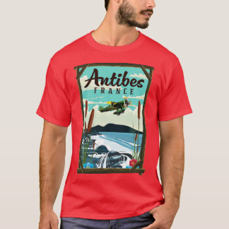 Camiseta Afiche de viaje de Antibes France