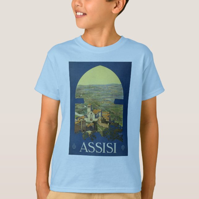 Camiseta Afiche de viaje de Assisi (Anverso)