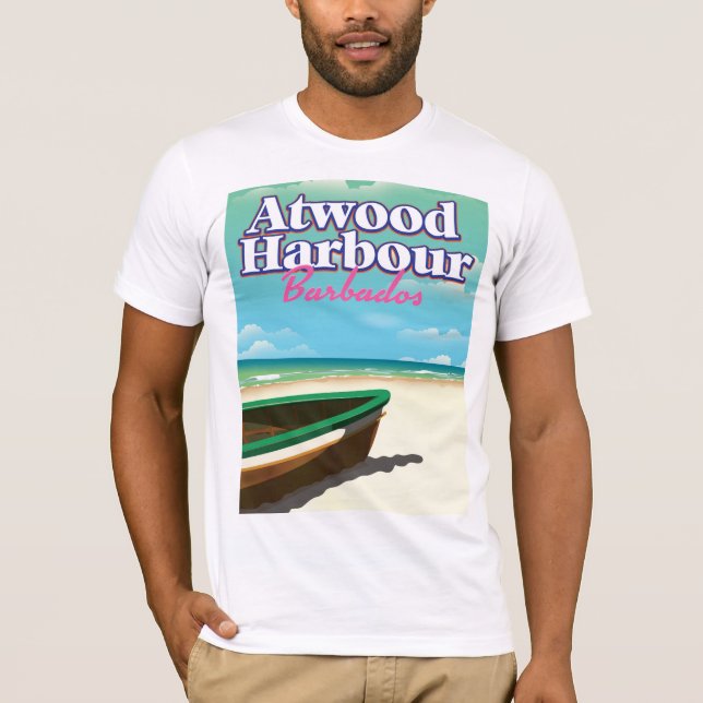 Camiseta Afiche de viaje de Atwood Harbour Bahamas (Anverso)
