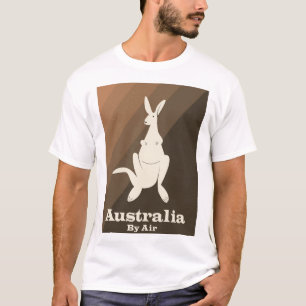 Camiseta Afiche de viaje de Australia por Air Kangaroo.