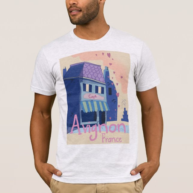 Camiseta Afiche de viaje de Avignon France personalizado (Anverso)