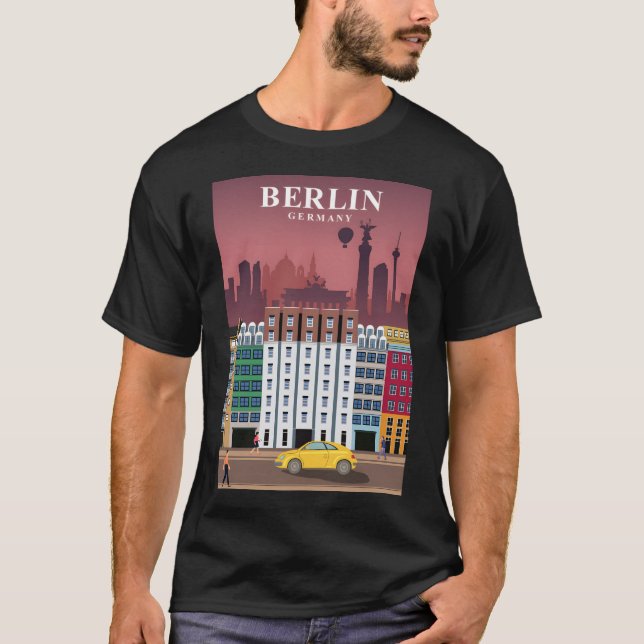 Camiseta Afiche de viaje de Berlín (Anverso)