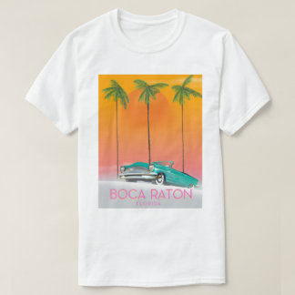 Camiseta Afiche de viaje de Boca Raton Florida.