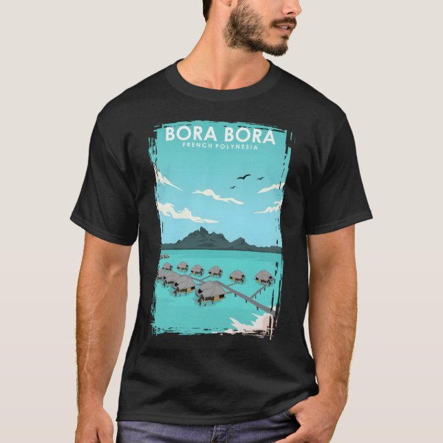 Camiseta Afiche de viaje de Bora Bora (Anverso)