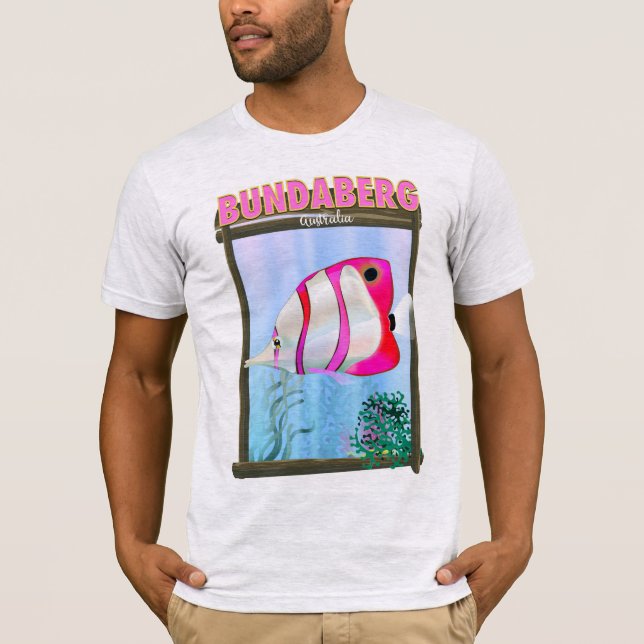Camiseta Afiche de viaje de Bundaberg Australia (Anverso)
