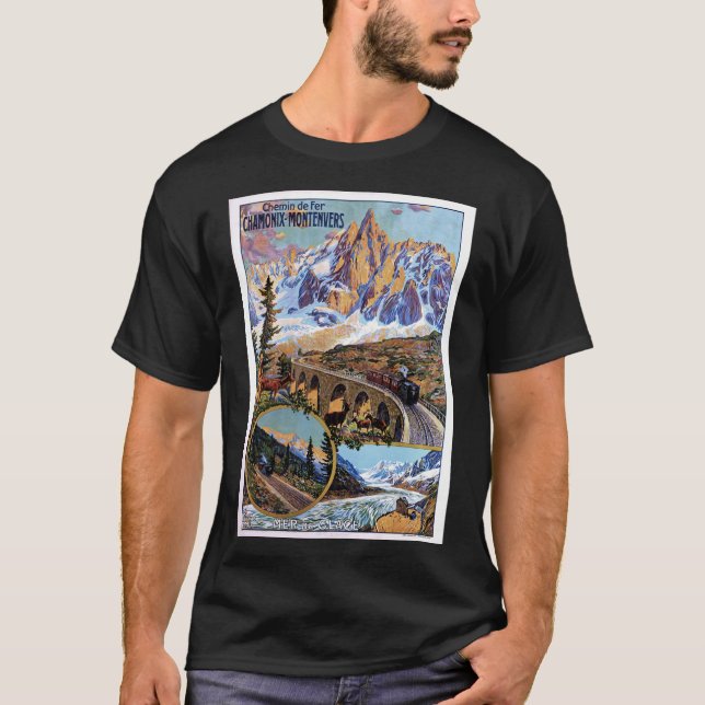 Camiseta Afiche de Viaje de Chamonix (Anverso)