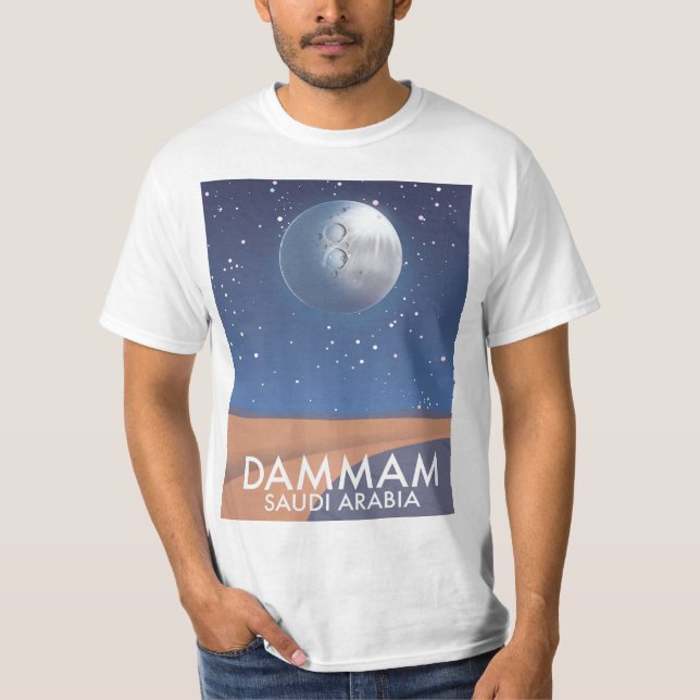 Camiseta Afiche de viaje de Dammam Arabia Saudita (Anverso)
