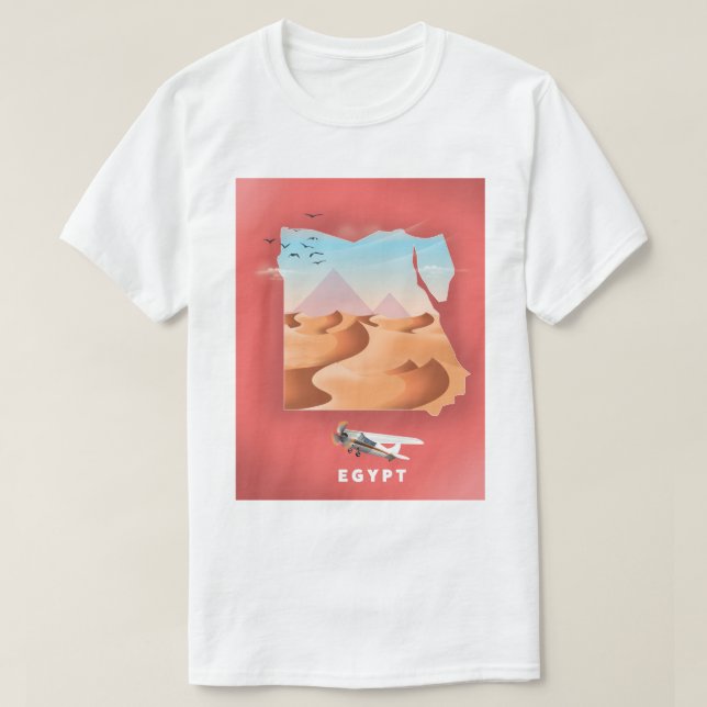 Camiseta Afiche de viaje de Egipto (Diseño del anverso)