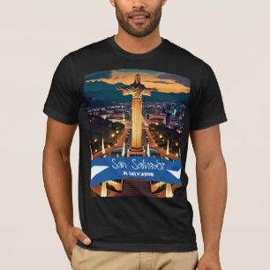 Camiseta Afiche de viaje de El Salvador San Salvador