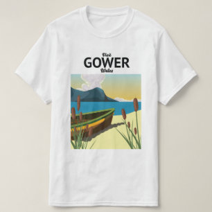 Camiseta Afiche de viaje de Gower Wales
