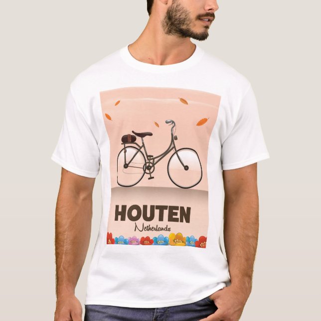 Camiseta Afiche de viaje de Houten Netherlands. (Anverso)