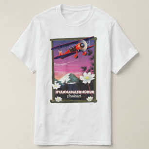 Camiseta Afiche de viaje de Hvannadalshnkur Islandia.