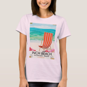 Camiseta Afiche de viaje de Inch Beach, An Daingean - Irlan