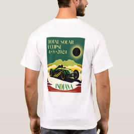 Camiseta Afiche de viaje de Indiana Eclipse de dos lados