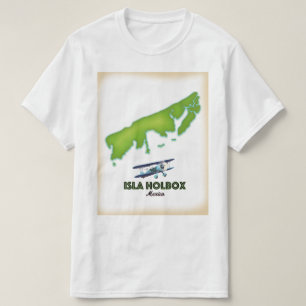 Camiseta Afiche de viaje de Isla Holbox México